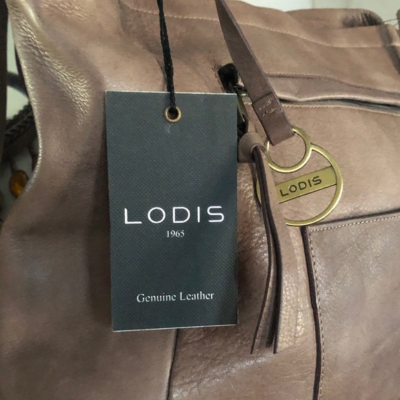 NWT LODIS Lamba Leather Laurel Shoulder Tote Bag w/ Dust Cover - Picture 2 of 9